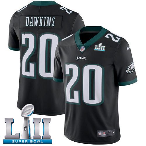 Men Philadelphia Eagles #20 Dawkins Black Limited 2018 Super Bowl NFL Jerseys